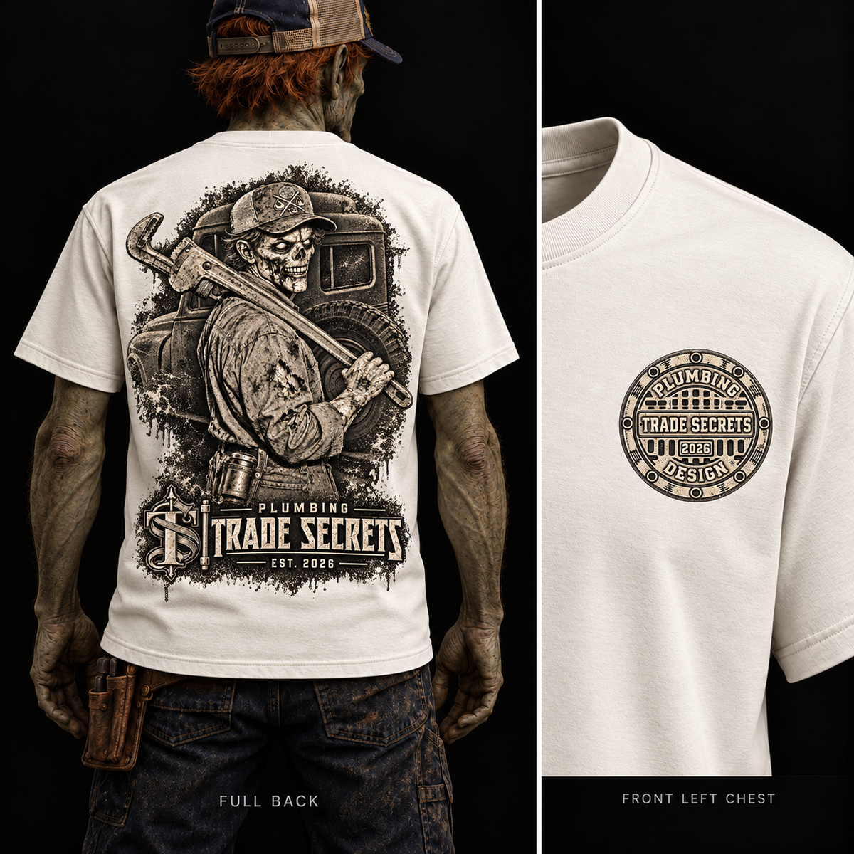 Trade Secrets – Built by the Trade | Vintage Plumber T-Shirt